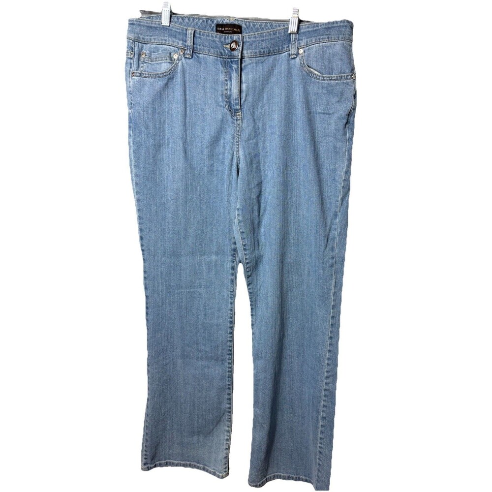Dana Bachman Woman’s Jeans Size 16 Light Blue leg Opening 10” RN 73277